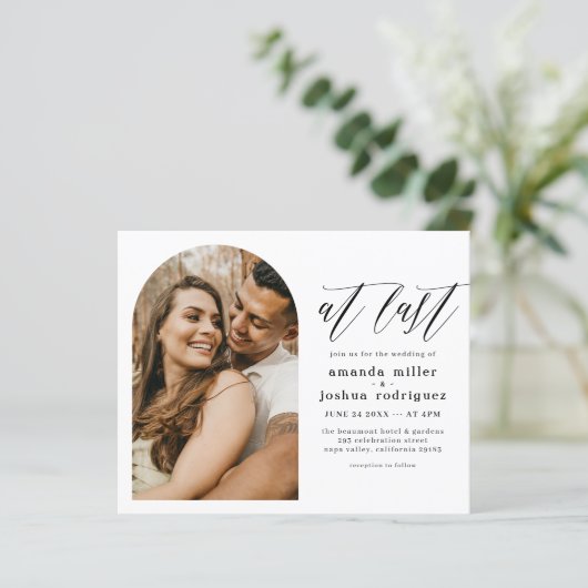 Eindelijk | Budget Elegant Boho Arch Photo Wedding (Staand voorkant)