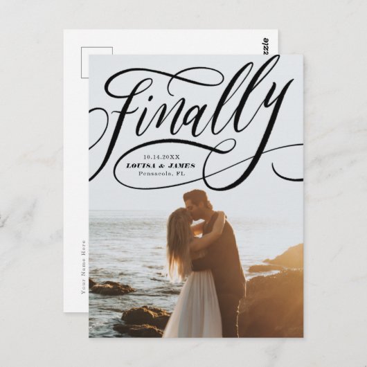 Eindelijk de Covid Photo opslaan op datum Briefkaart (Voorkant / Achterkant)