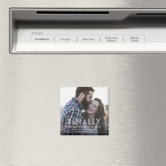 Eindelijk de datum bruiloft magneet opslaan (Insitu (Vaatwasser))