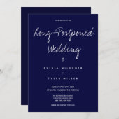 Eindelijk de donkere blauwe typografie van het huw (Voorkant / Achterkant)