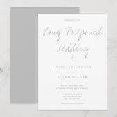Eindelijk de Wedding White Grey Typografie (Voorkant / Achterkant)