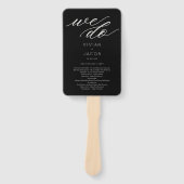 Eindelijk doen we bewerkbare kleur trouwprogramma  handwaaier (Voorkant)