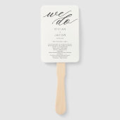 Eindelijk doen we bewerkbare kleur trouwprogramma  handwaaier (Voorkant)