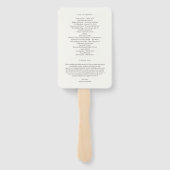 Eindelijk doen we bewerkbare kleur trouwprogramma  handwaaier (Achterkant)