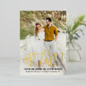 Eindelijk ECHT FOIL Save The Date Kaart (Staand Voorkant)