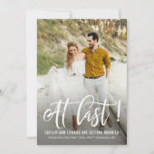 Eindelijk EDITABLE Achtergrondkleur Save The Date (Voorkant)