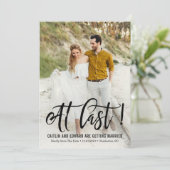 Eindelijk EDITABLE Achtergrondkleur Save The Date Kaart (Staand voorkant)