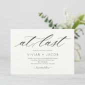 Eindelijk EDITABLE COLOR Modern Weddenschap Kaart (Staand voorkant)