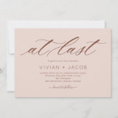 Eindelijk EDITABLE COLOR Modern Weddenschap Kaart (Voorkant)