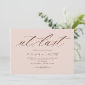 Eindelijk EDITABLE COLOR Modern Weddenschap Kaart (Staand voorkant)