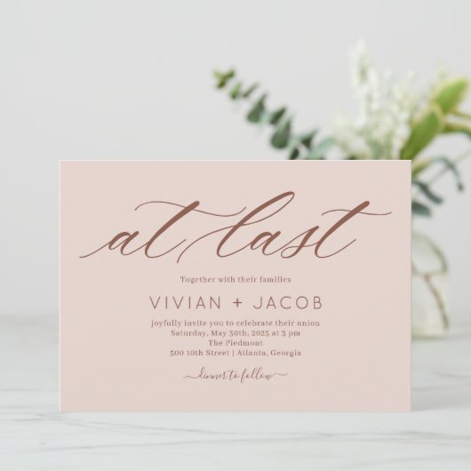 Eindelijk EDITABLE COLOR Modern Weddenschap Kaart (Staand voorkant)