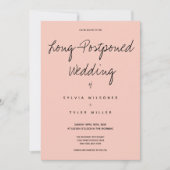 Eindelijk een bruiloft roze zwarte Typografie (Voorkant)