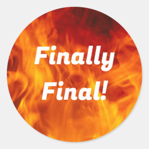 Eindelijk een echtscheiding Button Ronde Sticker