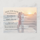 Eindelijk een eenvoudige bruiloft waarop de datum aankondigingskaart (Achterkant)