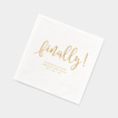 Eindelijk een eenvoudige moderne script engagement folie servetten (Links)