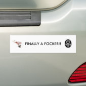 EINDELIJK EEN FOCKER!! BUMPERSTICKER (Op auto)