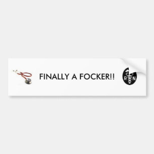 EINDELIJK EEN FOCKER!! BUMPERSTICKER