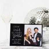 Eindelijk een gehitte bruiloft die de datum opslaa kaart