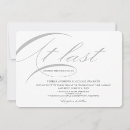 Eindelijk een kalligrafie Moderne Minimalistische  Kaart