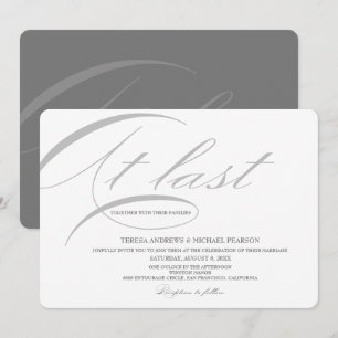 Eindelijk een kalligrafie Moderne Minimalistische  Kaart