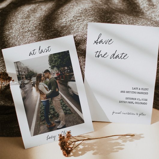 Eindelijk een moderne, eenvoudige, minimalistische save the date