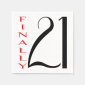 Eindelijk eenentwintig jaar oud 21ste verjaardag servet (Voorkant)