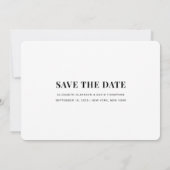 Eindelijk | Eenvoudig Modern Script Foto Bruiloft Save The Date (Achterkant)
