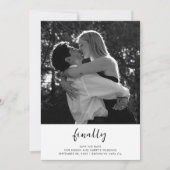 Eindelijk | Eenvoudige foto Bewaar de datum aankon Save The Date (Voorkant)