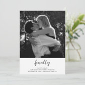 Eindelijk | Eenvoudige foto Bewaar de datum aankon Save The Date (Staand voorkant)