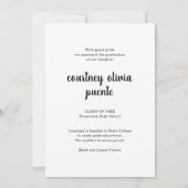 Eindelijk eenvoudige foto modern Afstuderen Aankondiging (Achterkant)