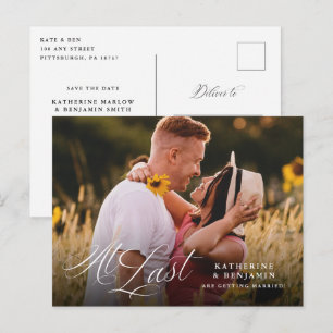 Eindelijk Elegant Foto opslaan Briefkaart Datum