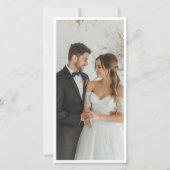 Eindelijk Elegant Modern Roze Strik Fotoboekje Save The Date (Achterkant)