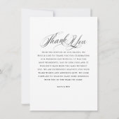 Eindelijk Elegant Script Wedding Photo Bedankkaart (Achterkant)