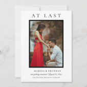 Eindelijk Elegante Zwarte en Witte Foto Save The Date (Voorkant)
