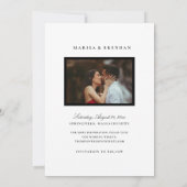 Eindelijk Elegante Zwarte en Witte Foto Save The Date (Achterkant)