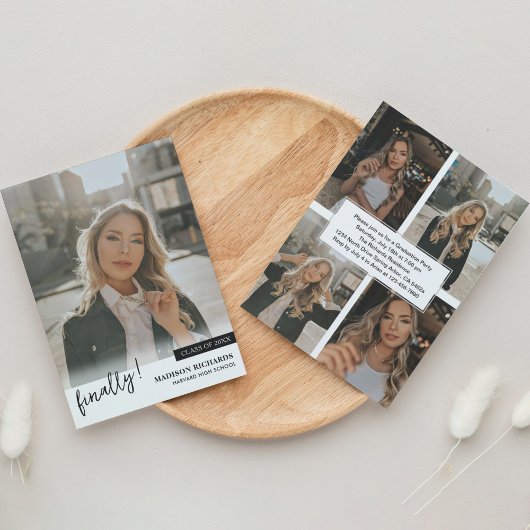 Eindelijk Fotocollage Afstudeerfeest  Kaart