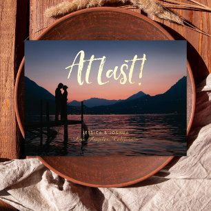Eindelijk Geborsteld Foto Save the Date Folie Uitnodiging