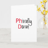 Eindelijk gedaan, PhD afstuderen, afstuderen cadea Kaart (Gele Bloem)