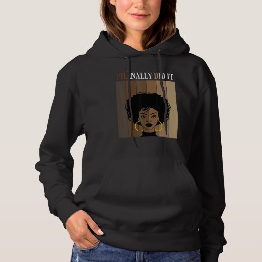 Eindelijk Gedaan Phd Doctorsgraad Afstuderen Bl Hoodie (Voorkant)