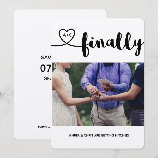 Eindelijk geHiterd! Save the Date. Kaart (Voorkant / Achterkant)