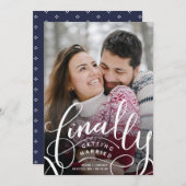 Eindelijk Gehuwd worden sparen de Kaart van de Dat (Voorkant / Achterkant)