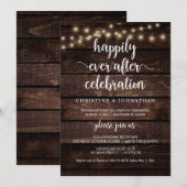 Eindelijk gelukkig feest, Rustieke Elopement Kaart (Voorkant / Achterkant)