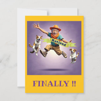 " EINDELIJK GEPENSIONEERD " BRIEFKAART