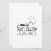 Eindelijk Gepensioneerd grappig wenskaart Feestdagenkaart (Voorkant / Achterkant)