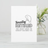 Eindelijk Gepensioneerd grappig wenskaart Feestdagenkaart (Staand voorkant)