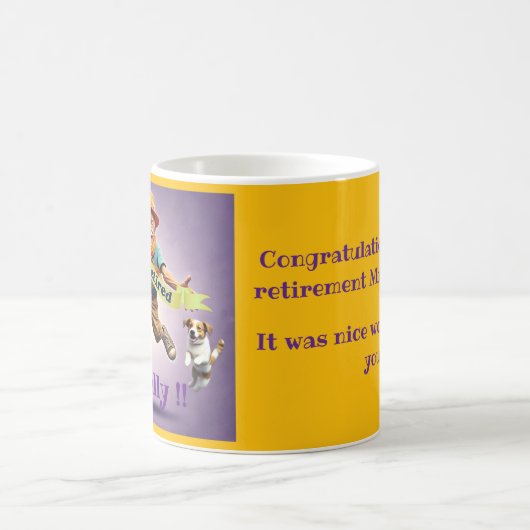 " EINDELIJK GEPENSIONEERD " KOFFIEMOK (Center)