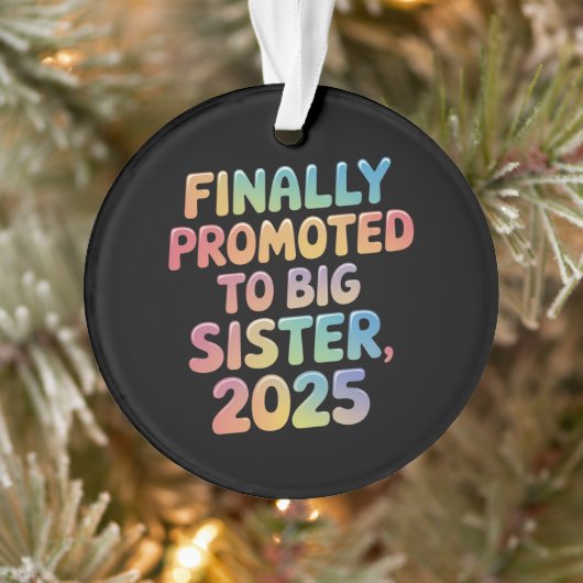 Eindelijk gepromoveerd tot Big Sister 2025 Schatti Ornament (Boom)