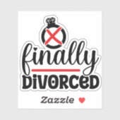Eindelijk Gescheiden Grappig | Scheiding Humor Sticker (Vel)