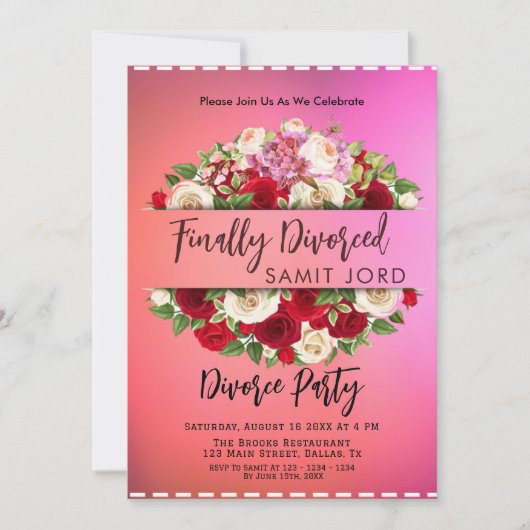 eindelijk gescheiden kaart (Voorkant)