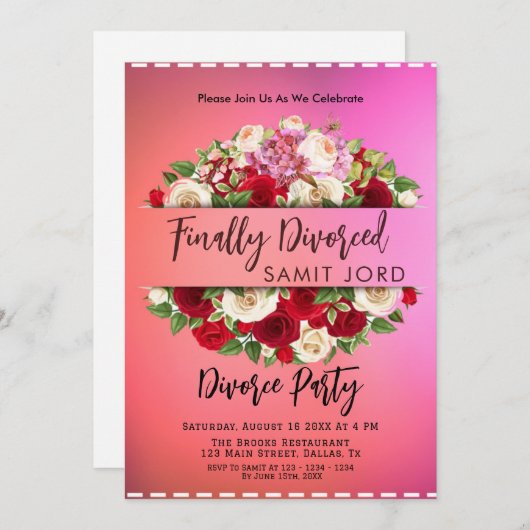 eindelijk gescheiden kaart (Voorkant / Achterkant)